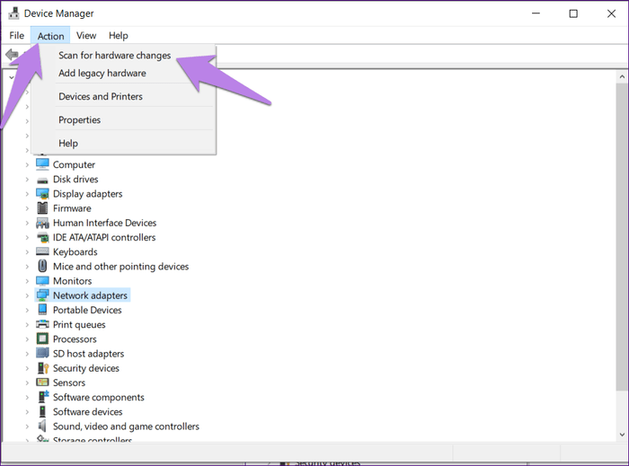 Kaip ištaisyti tinklo adapterio nerasto klaidą sistemoje „Windows 10“