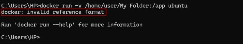 Kuinka korjata virhe "Docker: Virheellinen viitemuoto"