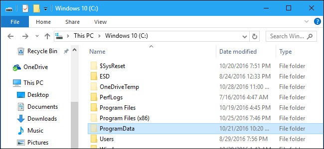 Što je mapa ProgramData u sustavu Windows?