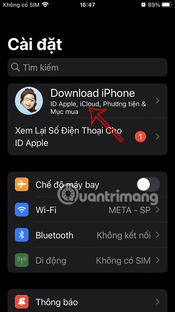 Instruksjoner for å logge ut av Mail på iPhone