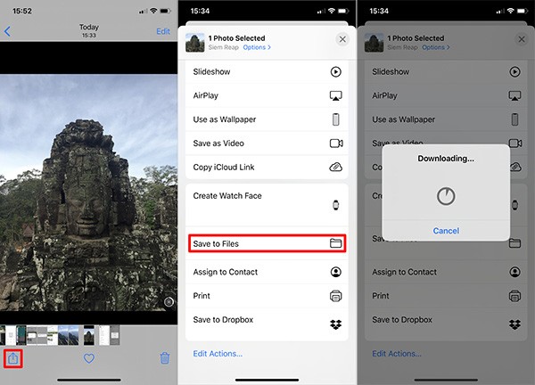 Kā lejupielādēt fotoattēlus no iCloud
