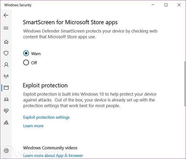 Windowsin suojauksen avaaminen Windows 10:ssä