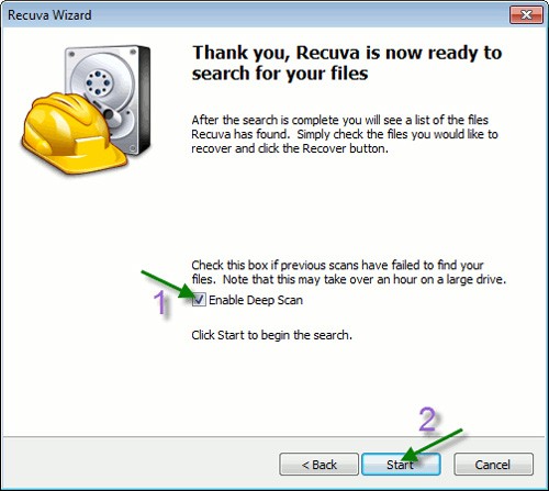 Obnovenie odstránených údajov pomocou Recuva Portable v systéme Windows 7