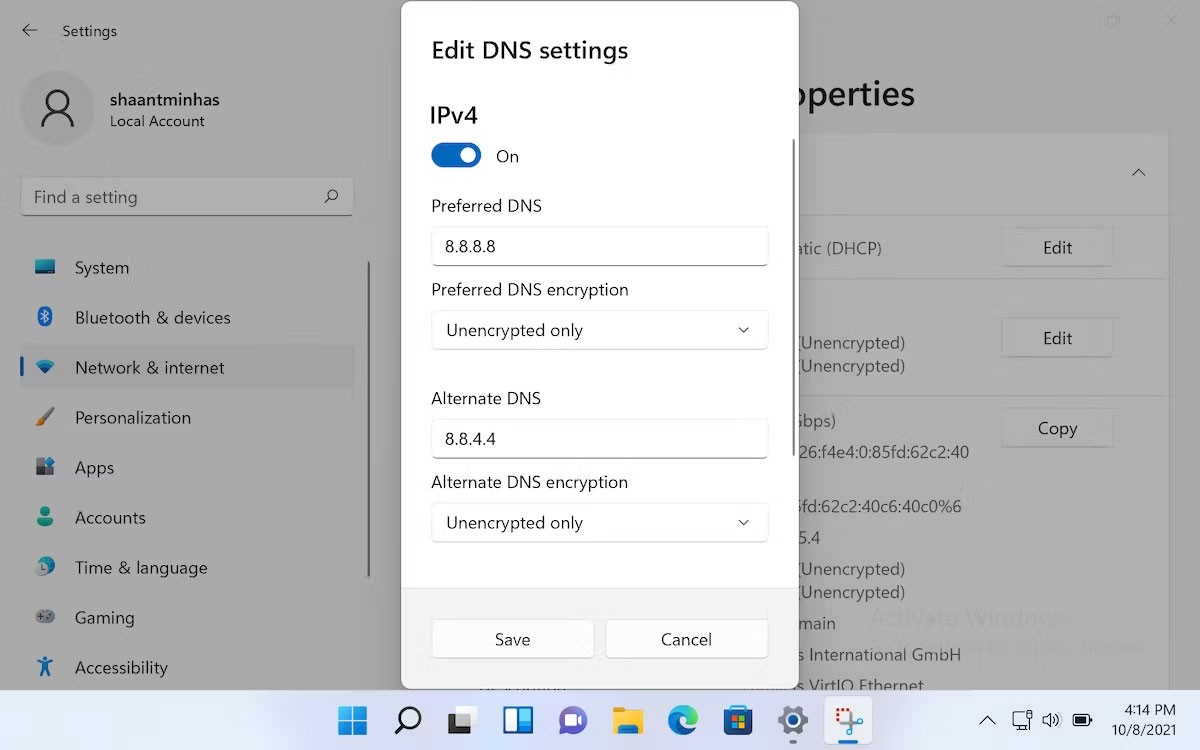 Как да промените DNS сървъра в Windows 11