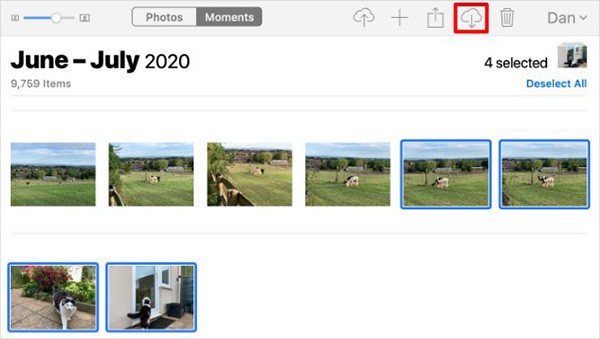 Kā lejupielādēt fotoattēlus no iCloud