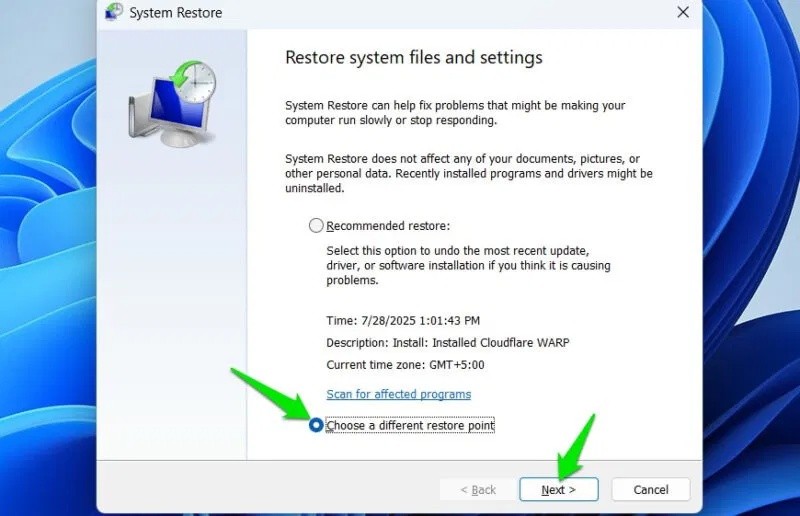 Kaip ištrinti atskirus sistemos atkūrimo taškus sistemoje „Windows“
