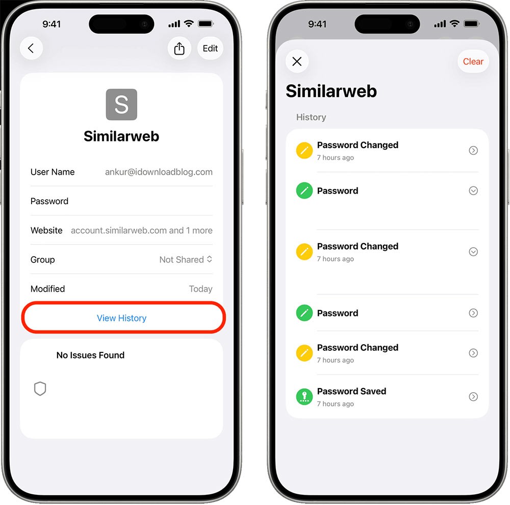 Упутства за преглед старих лозинки за налоге сачуваних на iPhone-у
