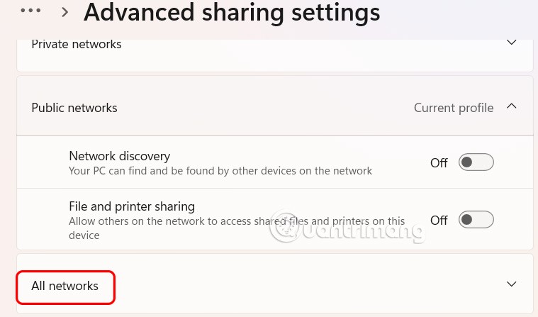 Kaip išjungti slaptažodžių bendrinimo apsaugą sistemoje „Windows 11“