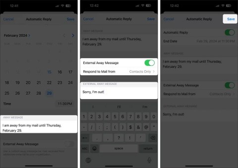 Slik svarer du automatisk i e-post på iPhone