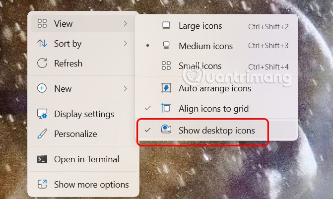 Hvordan skjuler man ikoner på Windows 11-skrivebordet?