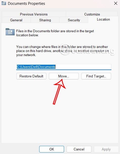 Jak změnit výchozí umístění složky Dokumenty ve Windows 11