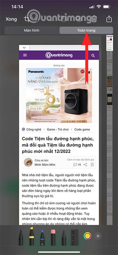 Slik tar du lange skjermbilder på iPhone, ta rullende skjermbilder på iPhone