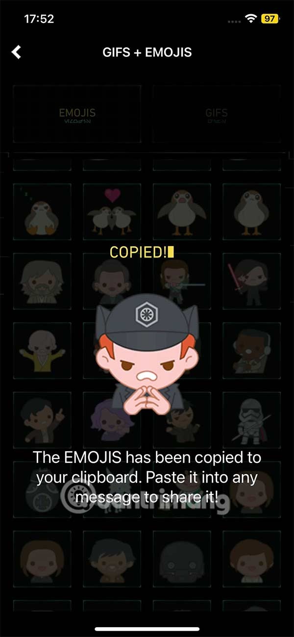 Útmutató a Star Wars emojik iPhone-ra történő letöltéséhez