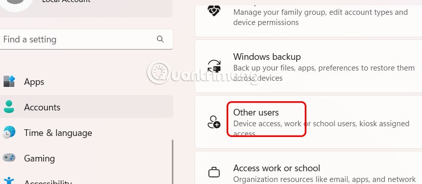 Kako pregledati sve račune u sustavu Windows 11