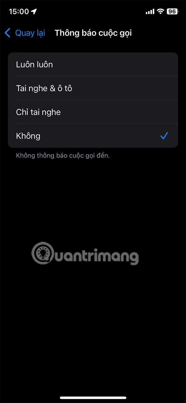 Cách bật thông báo tên người gọi trên iPhone
