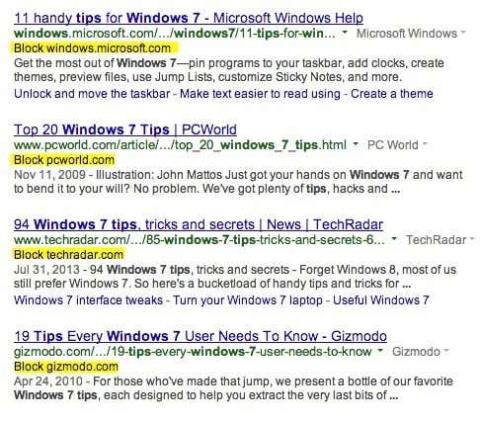 Com bloquejar determinats llocs web dels resultats de la cerca de Google