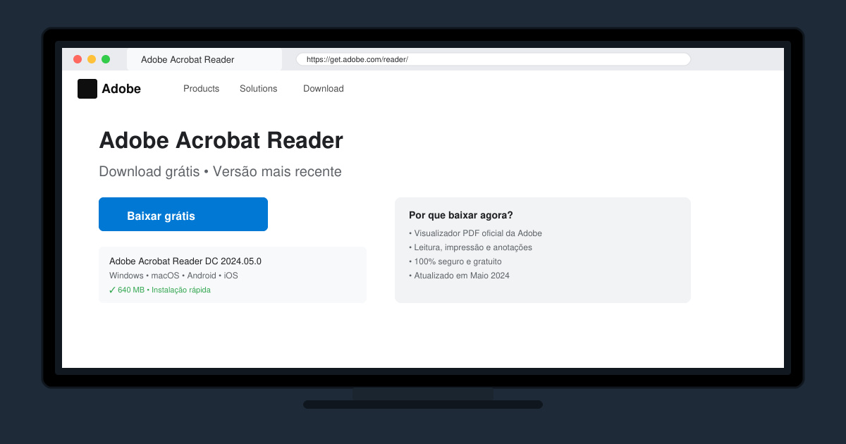 Adobe Acrobat download grátis