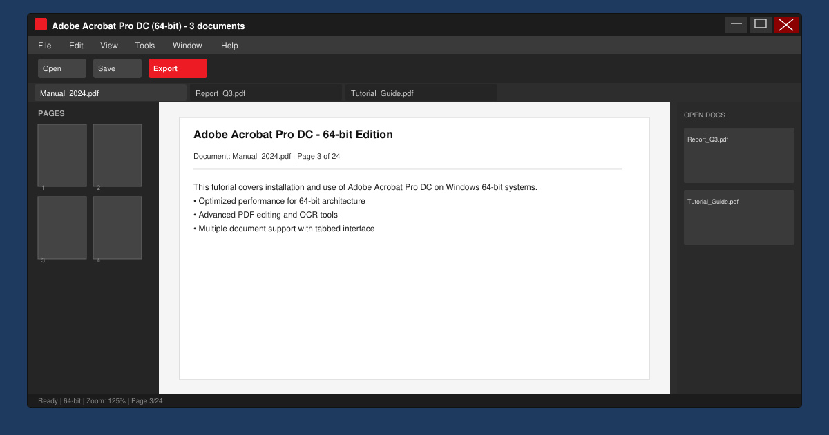 Adobe Acrobat pro DC 64 bits