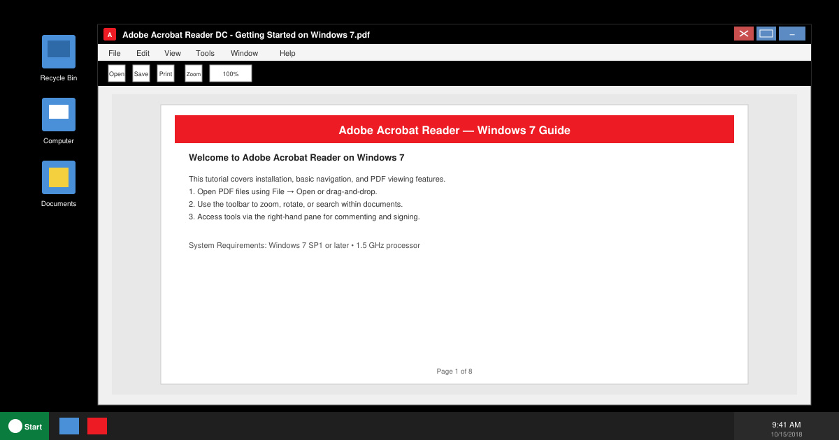 Adobe Acrobat Reader pre Windows 7 – ako stiahnuť a nainštalovať
