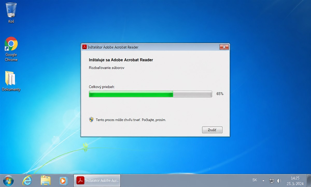Inštalácia Adobe Acrobat Reader na Windows 7