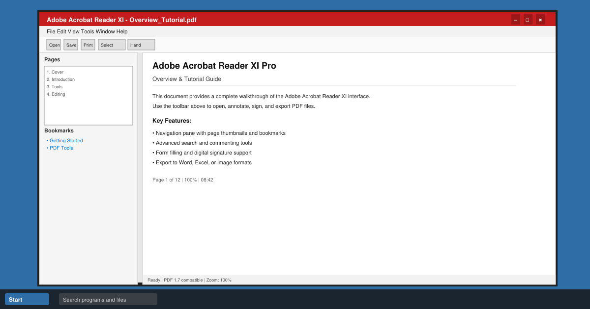 Adobe Acrobat reader xi pro