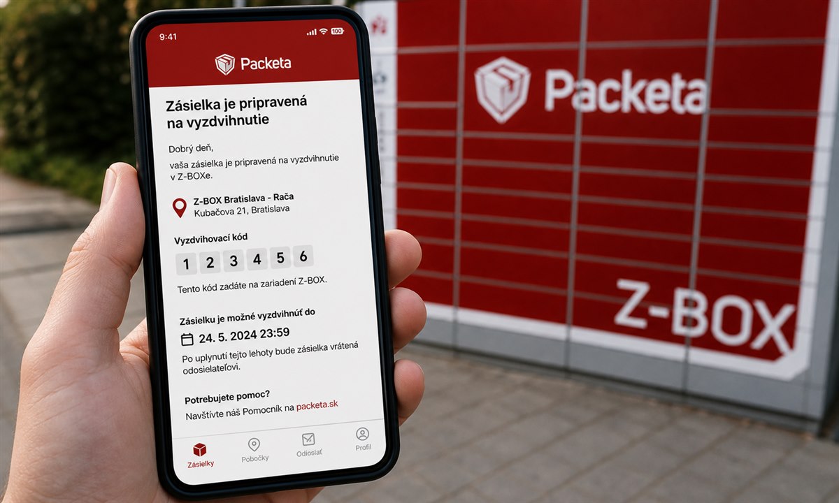 SMS notifikácia o doručení balíka do Packeta Boxu