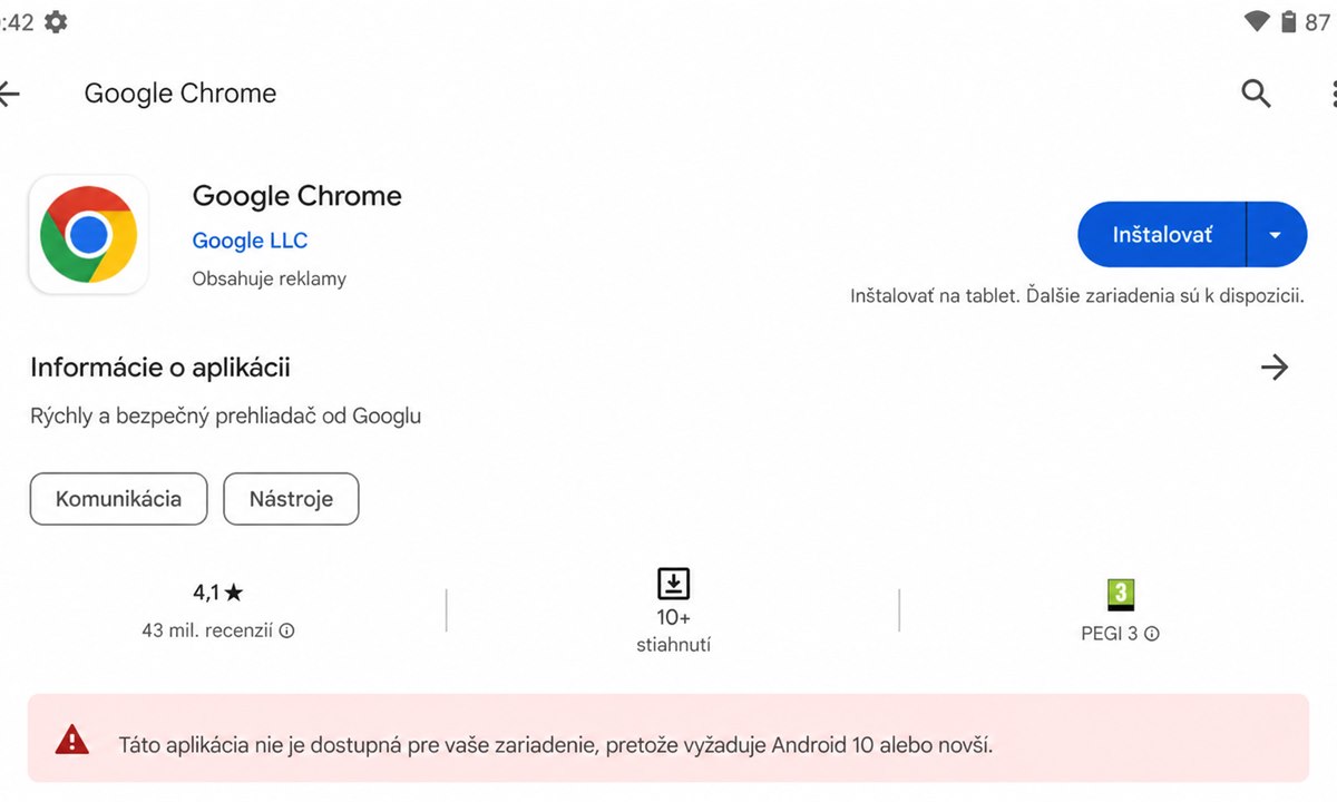 Hlavný krok pre Ako nainstalovat Google Chrome