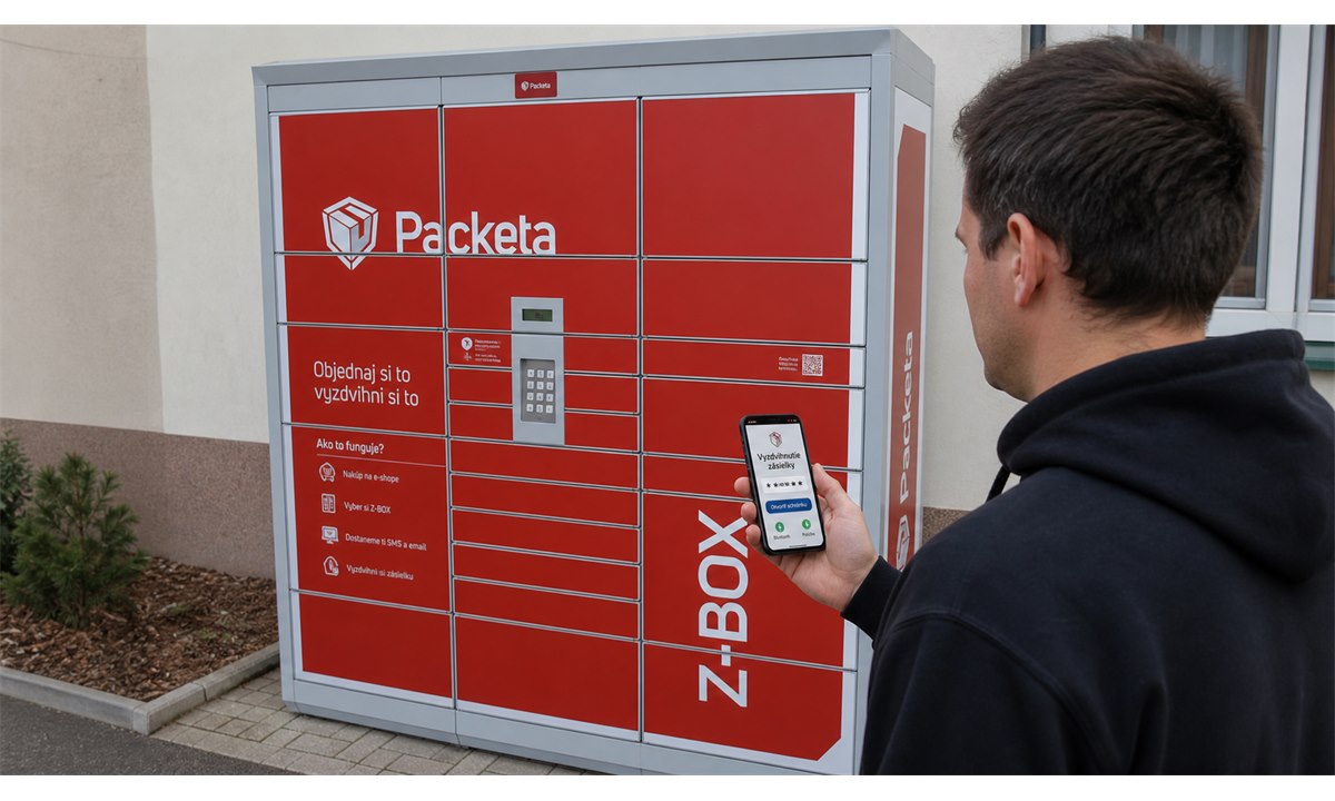 Zadávanie kódu zásielky na Z-BOX automate Packeta