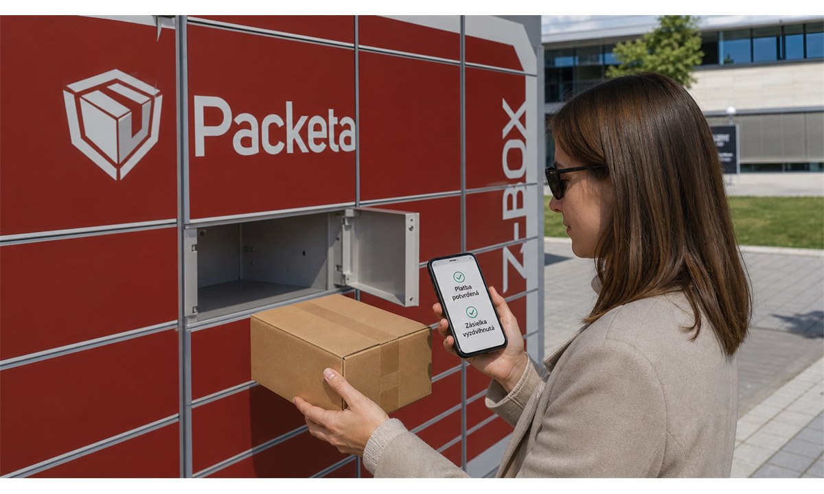 Preberanie balíka na výdajnom mieste Packeta
