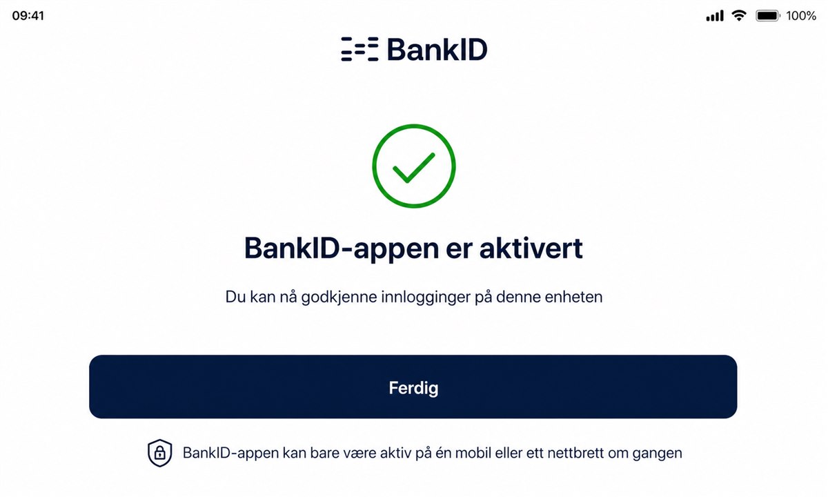 Bekreft og fullfør aktivering av BankID på mobil