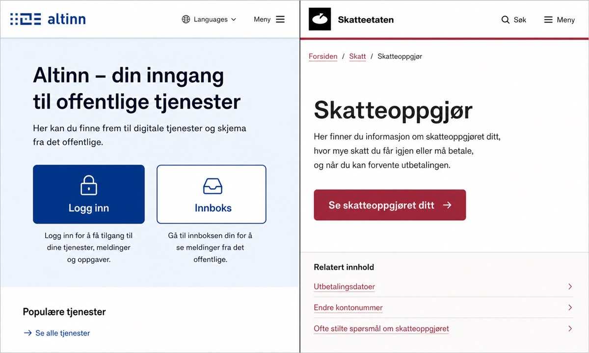 Innloggingsside på Altinn skatteetaten