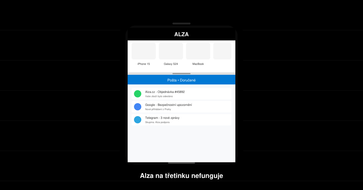 Alza na třetinku nefunguje