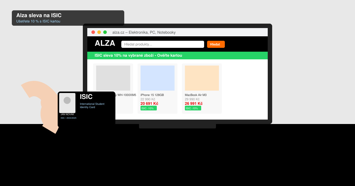 Alza sleva na isic