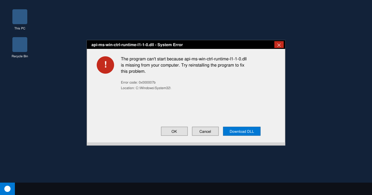 API ms win ctrl runtime l1 1 0 dll download