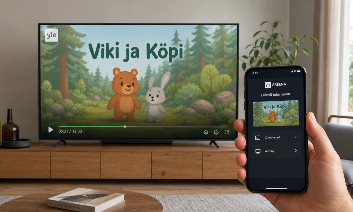 Viki ja Köpi katselu televisiosta Chromecast AirPlay