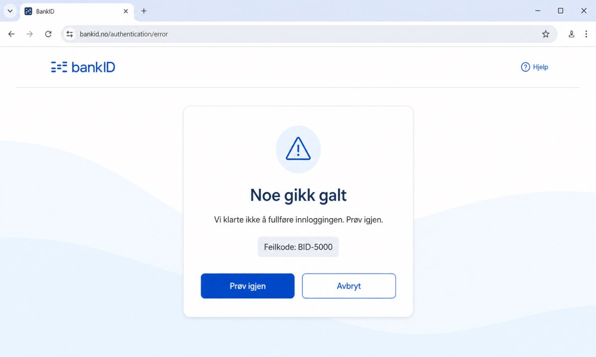 Bank ID fungerer ikke
