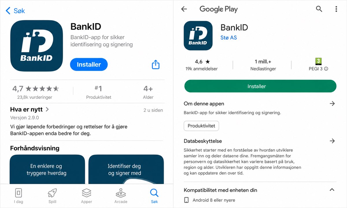 Installere BankID-appen på ny Android-telefon