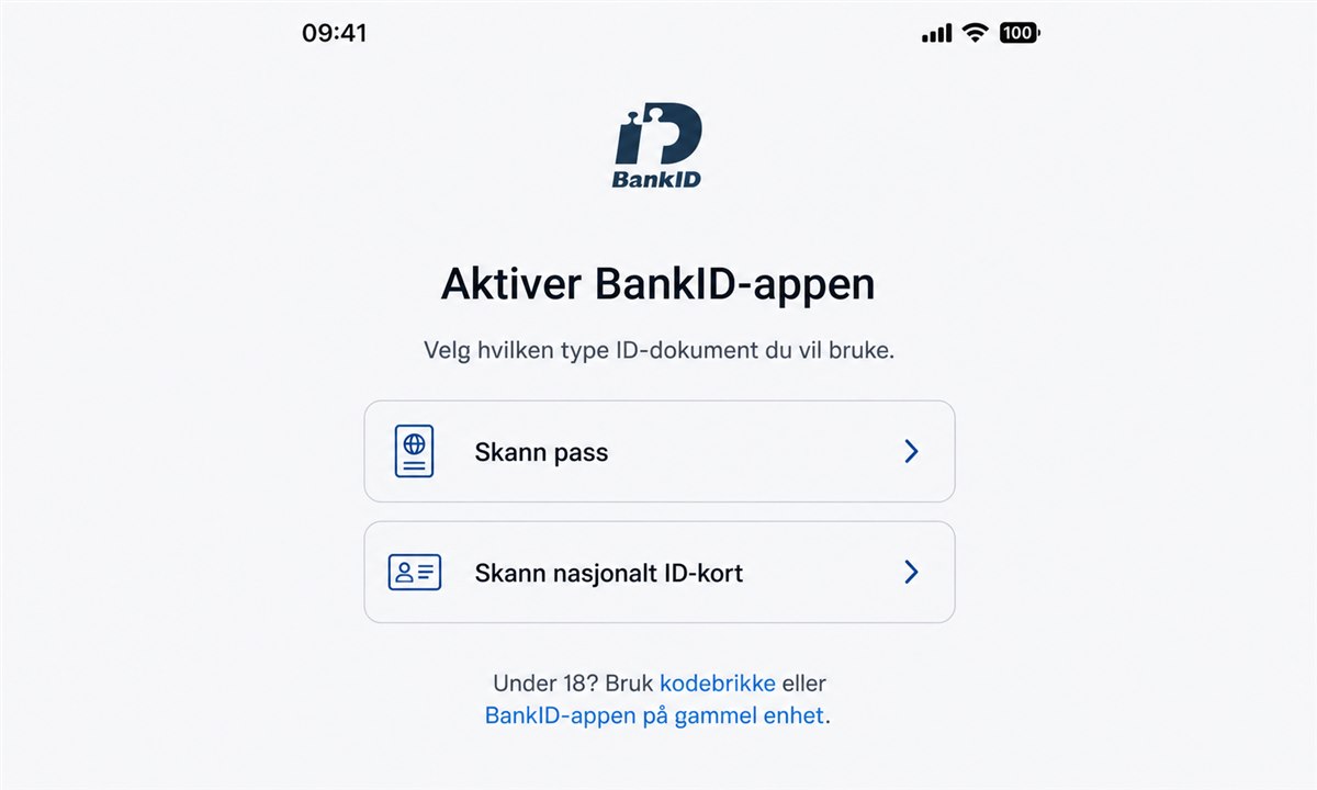 Starte BankID-aktivering i nettbanken