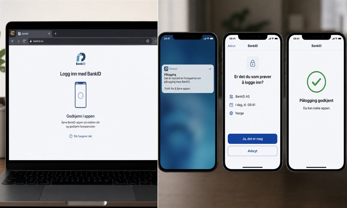 Teste BankID-innlogging på ny mobil