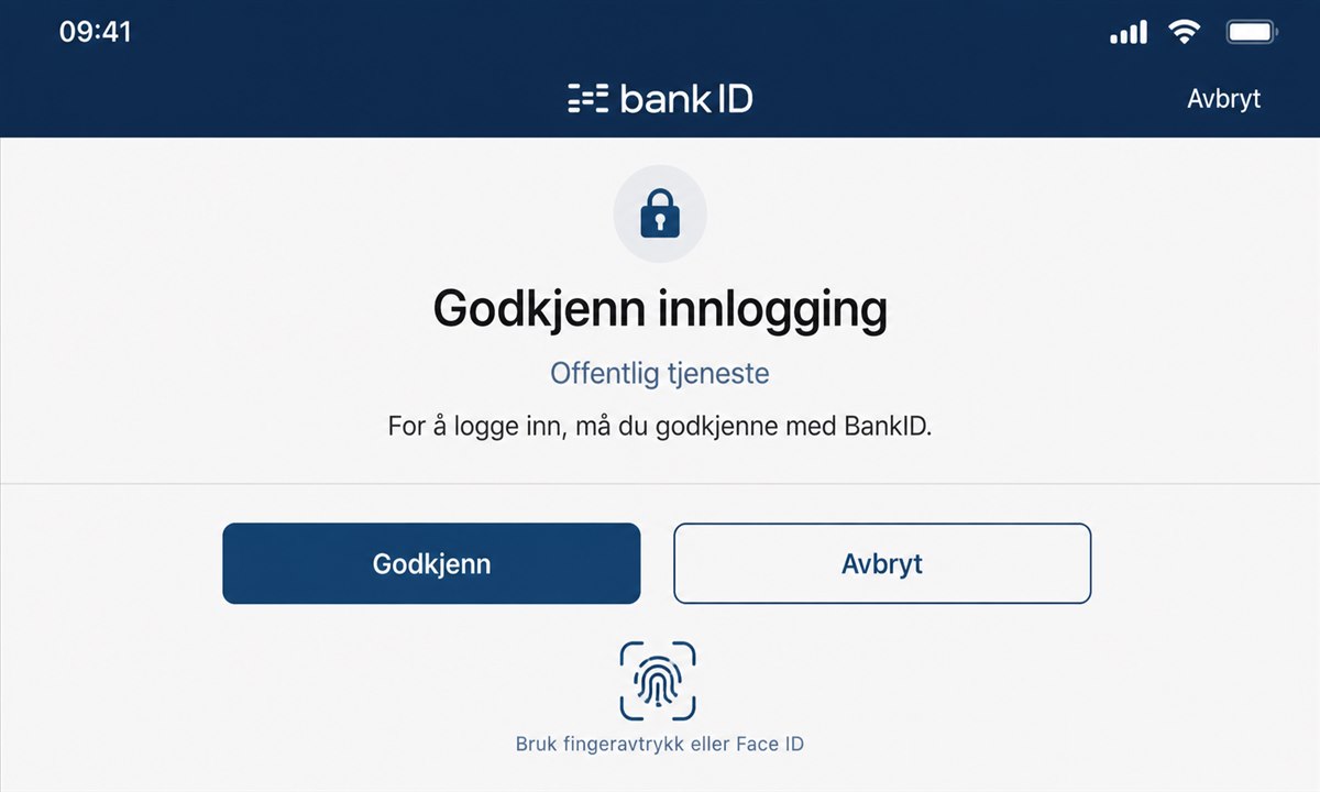Godkjenn innlogging med Bank ID på mobil via BankID-appen