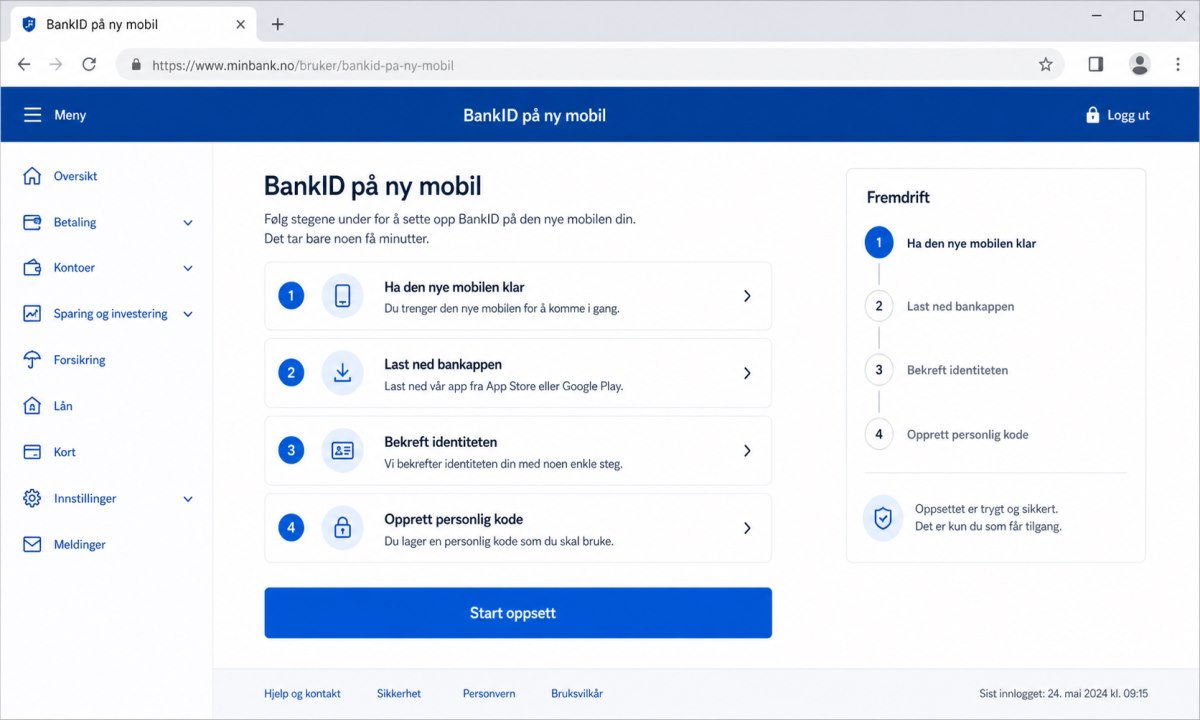 Bank ID på ny mobil