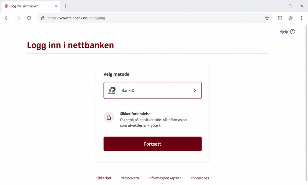 Forelder logger inn i SpareBank 1 nettbank med BankID