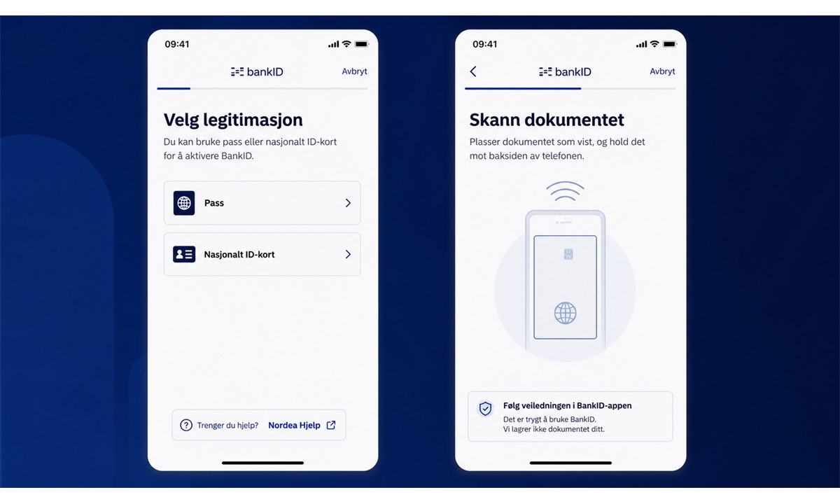 SMS bekreftelse for BankID på mobil Nordea