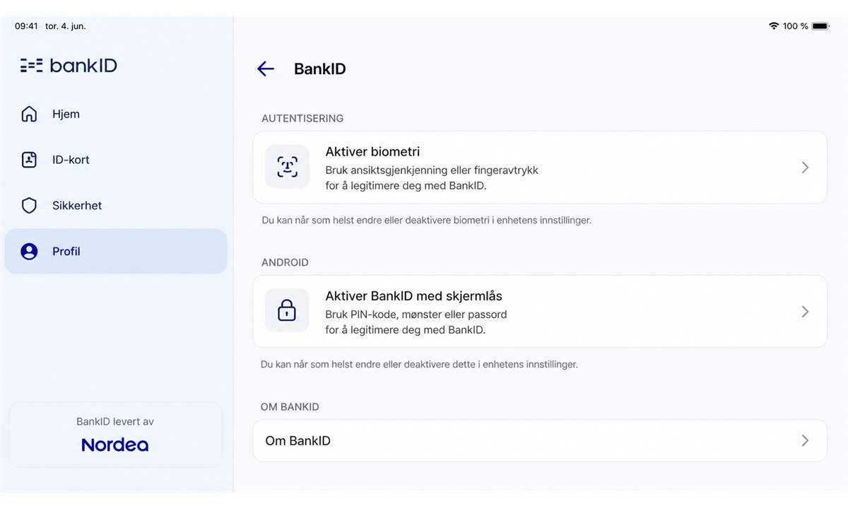 Opprett PIN-kode BankID på mobil Nordea