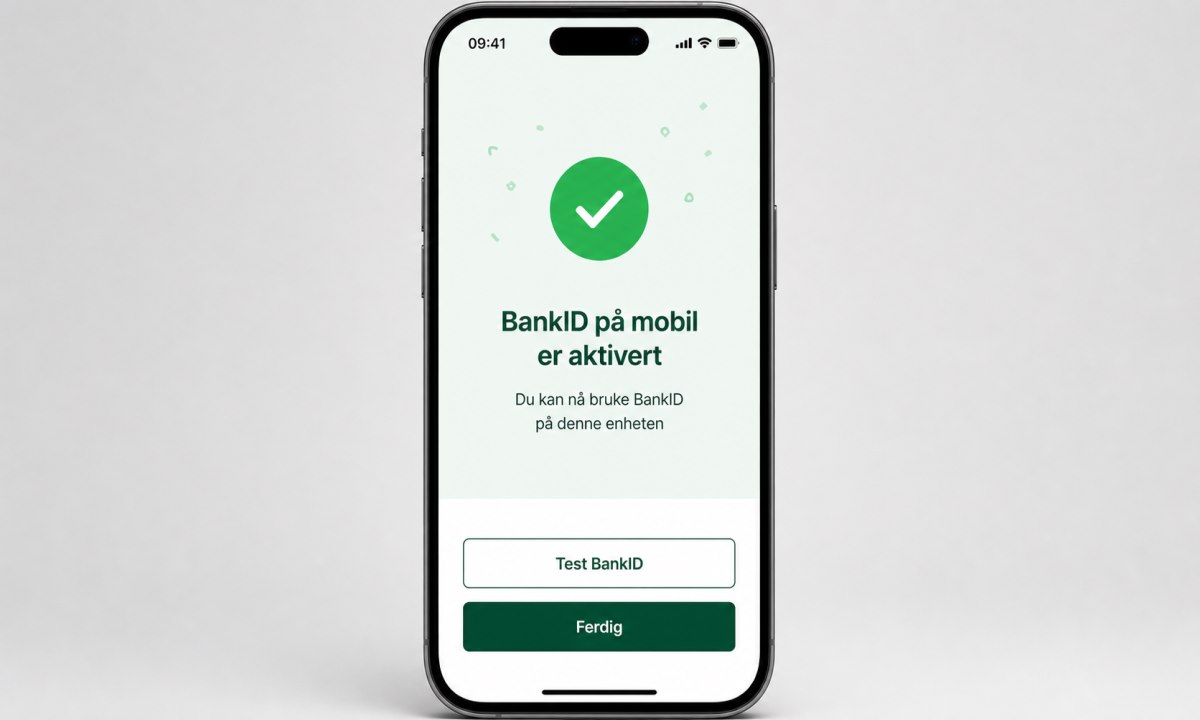 Bekreftelse på aktivert BankID på mobil SpareBank 1