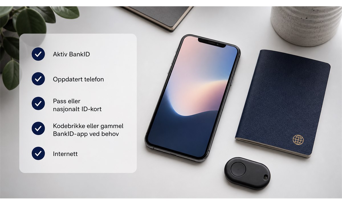 Forberede seg til å aktivere BankID på ny mobil