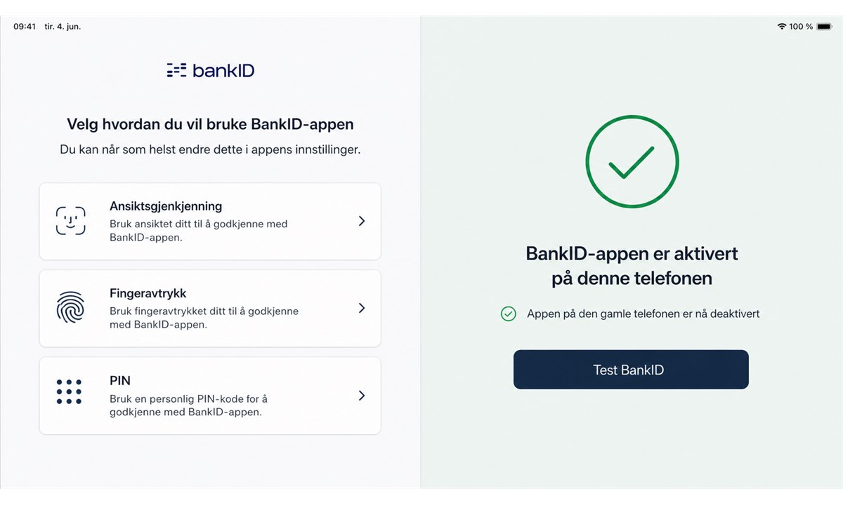 Fullføre BankID-aktivering og opprette passord i appen