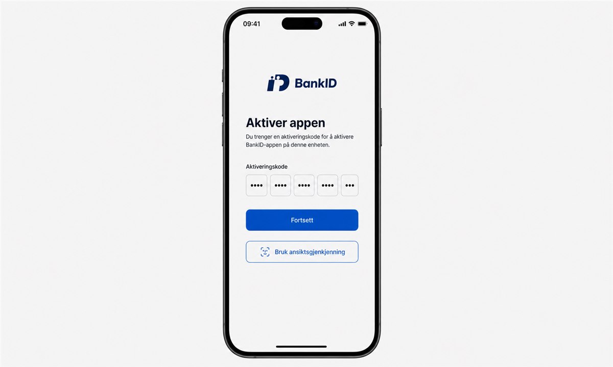 BankID-appen lastes ned og aktiveres på smarttelefon