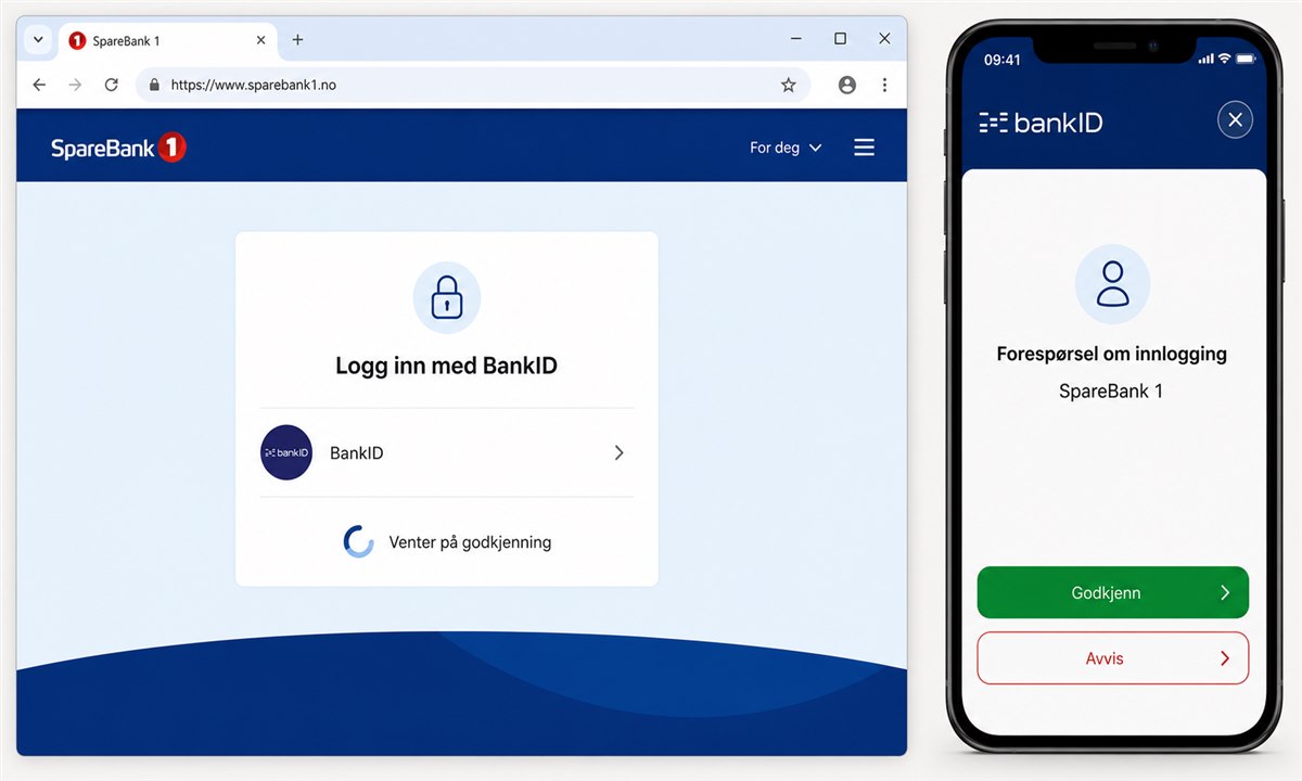 Test av BankID-innlogging i SpareBank 1 nettbank