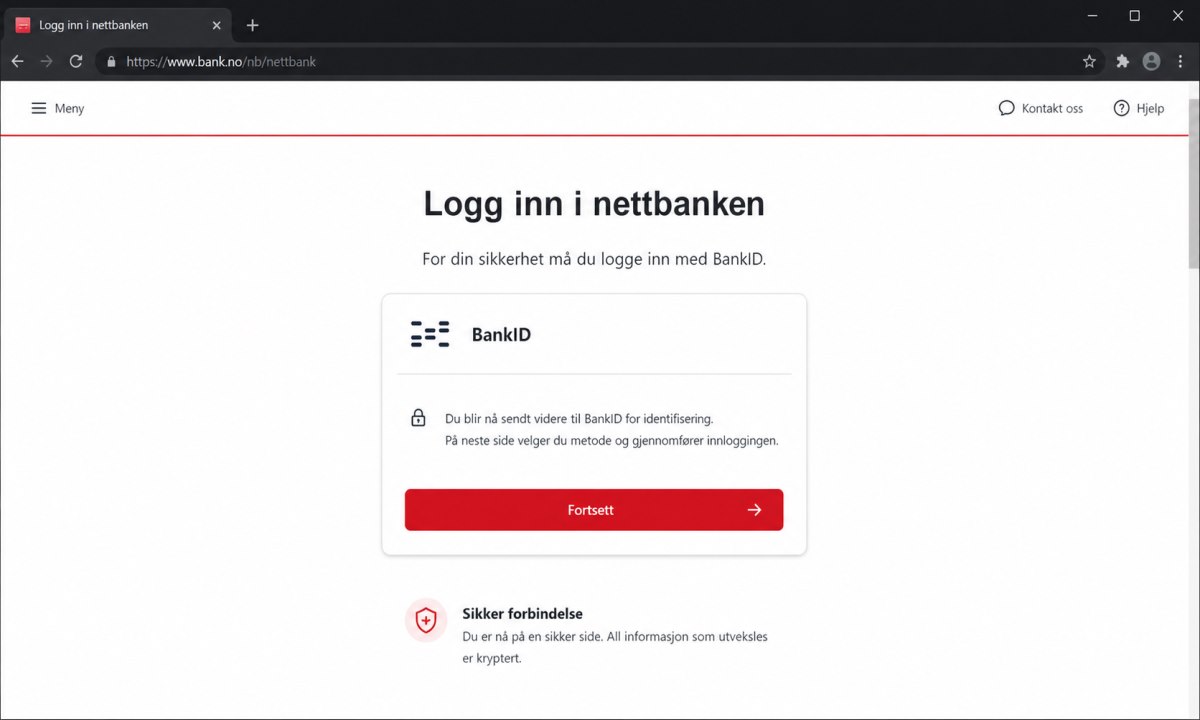 SpareBank 1 nettbank innloggingsside